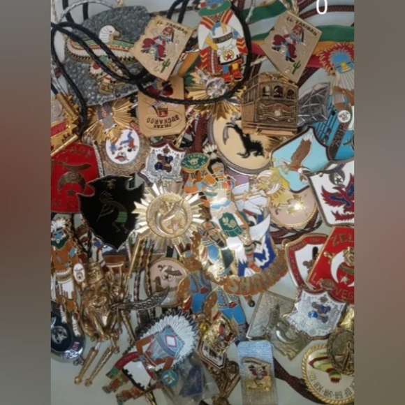 51 Shriners Masonic Freemason Bolo ties Emblem pins etc - Picture 1 of 17